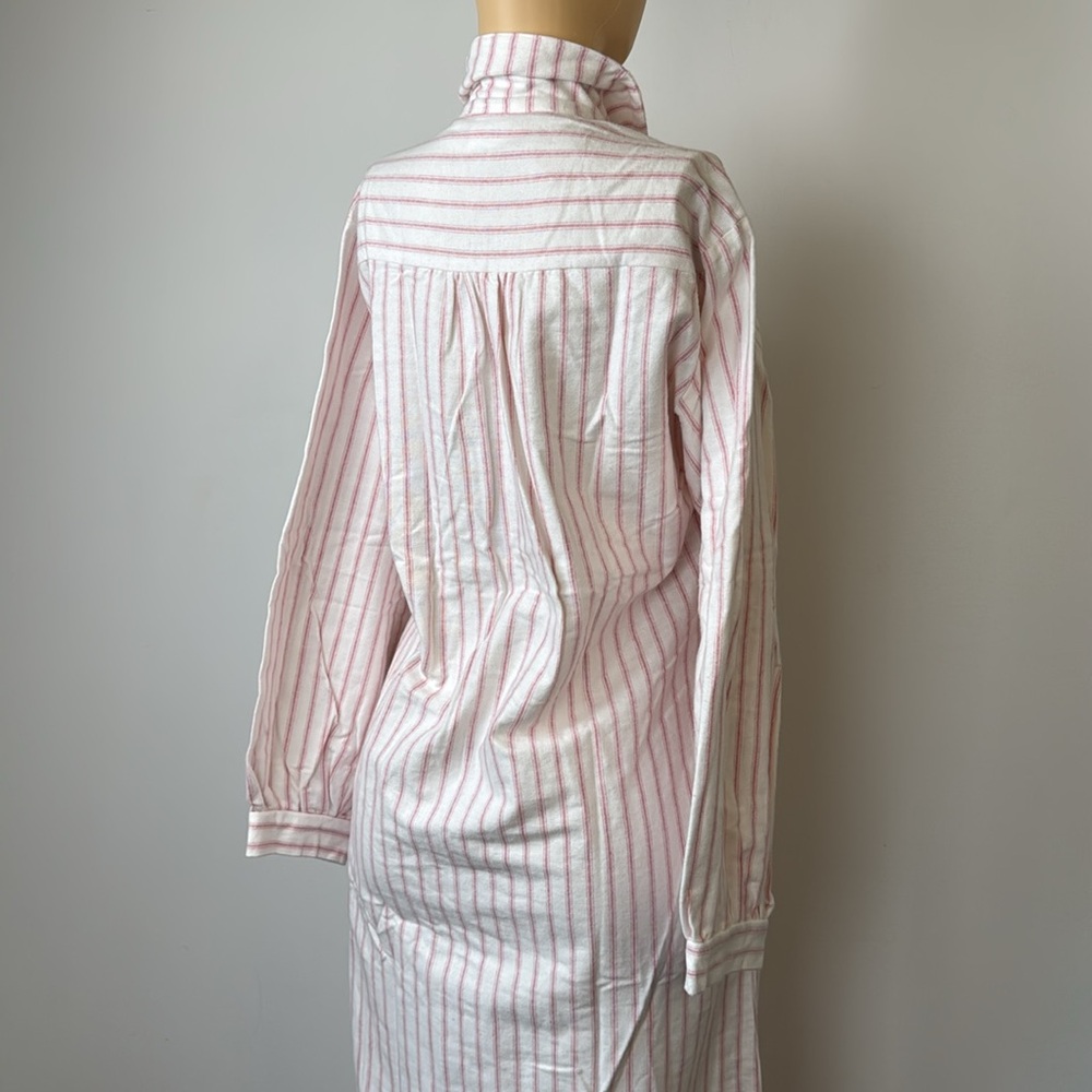 Garnet Hill cotton White and Pink Striped nightgown Sz xs - Picture 10 of 12